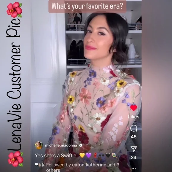 Vibrant Floral Embroidered Mini Dress - Picture 15 of 16